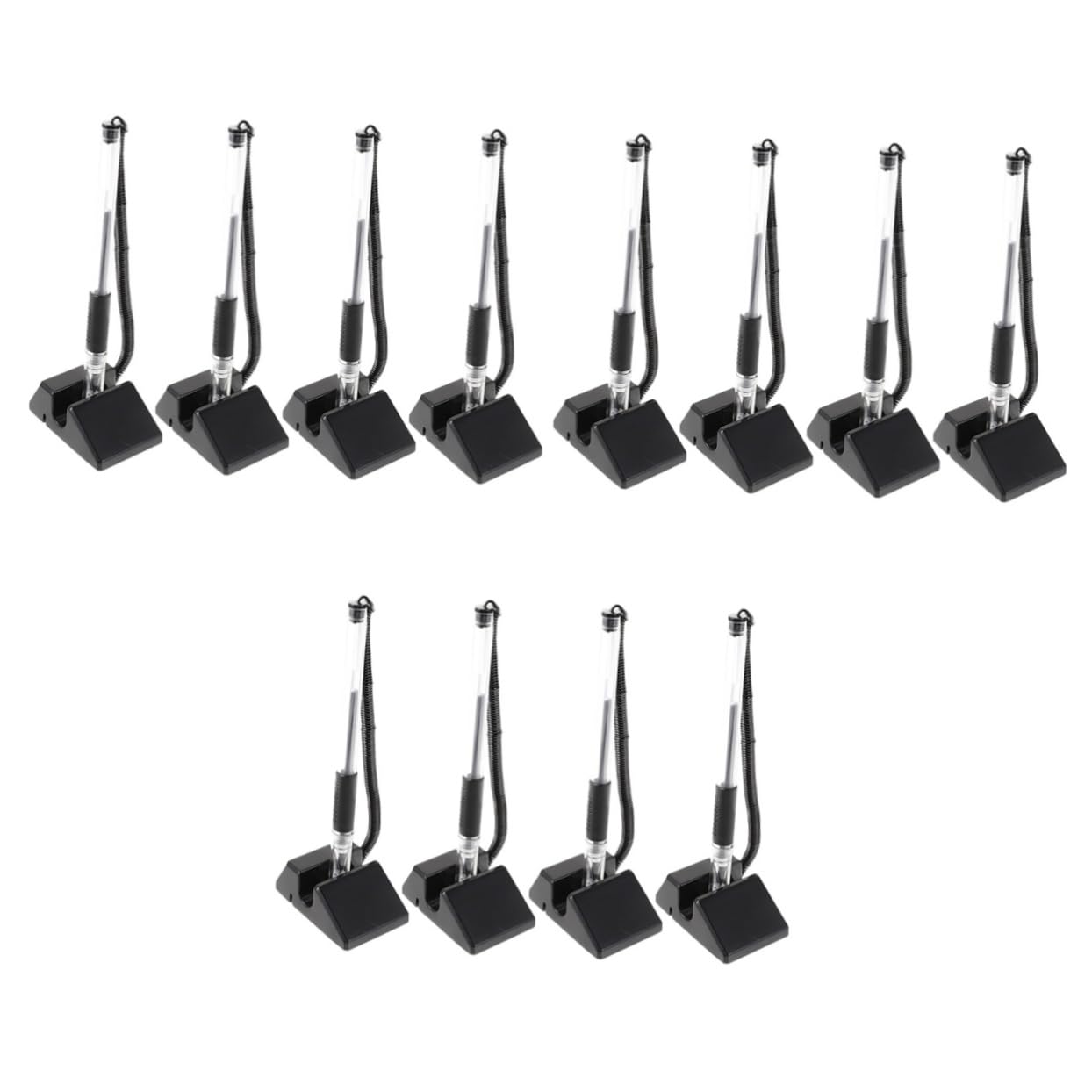SOIMISS 3 Set Penne Gel Sicure Per Scrivania Reception Penne Da Banco Con Inchiostro Nero Per Hotel Uffici E Sportelli Design Antifurto Per Uso Professionale 4 Pezzi*3