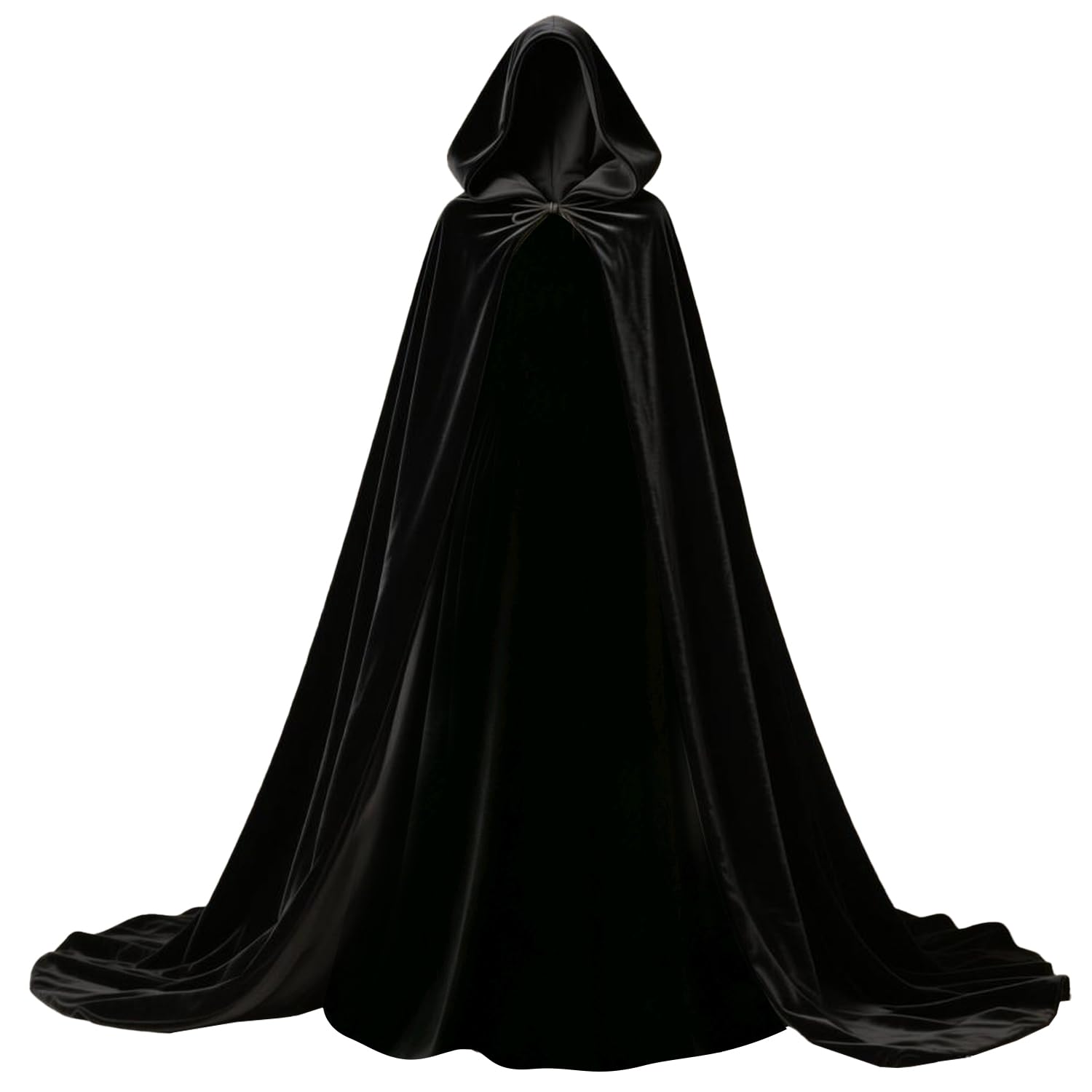 galeeup Wizard Robe Velvet Hooded Witch Cloak Unisex Medieval Renaissance Hood Cape Halloween Coat Adult