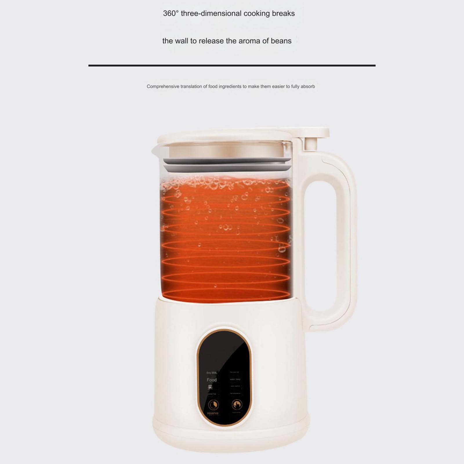 110V/220V Sojamilchmaschine, 600ML Haushaltsintelligente filterfreie geplante multifunktionale Wandbrechmaschine