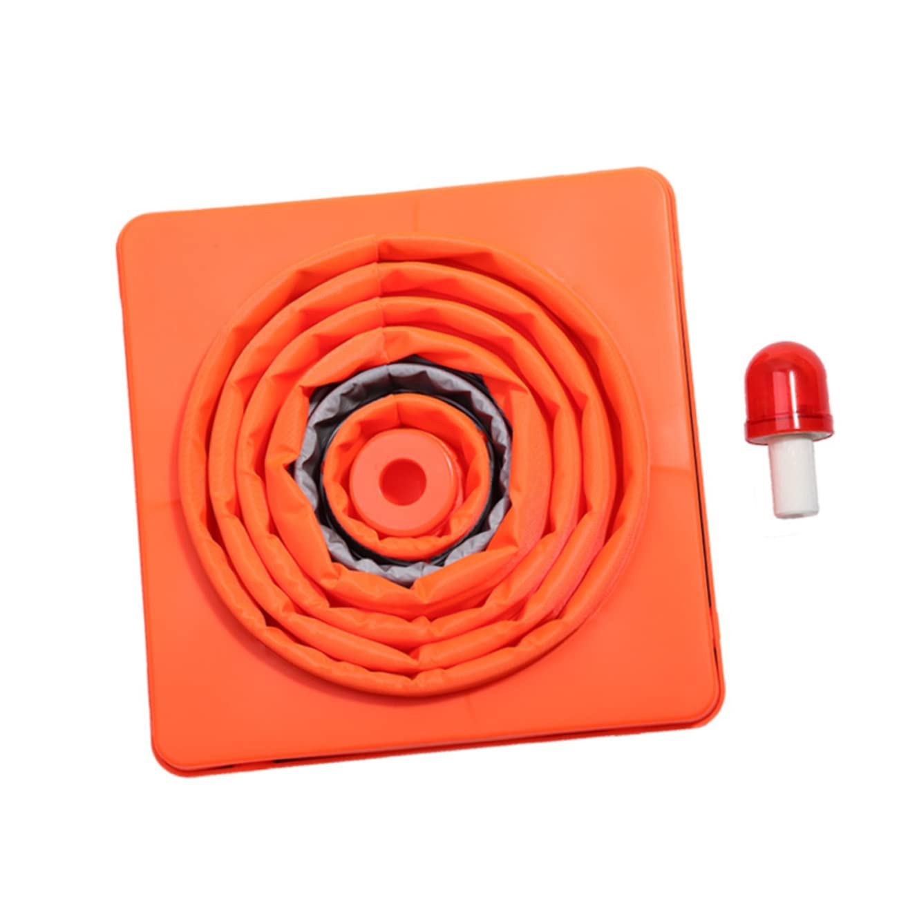 SOLUSTRE Mini Traffic Cones Reflective Foldable Road Cone Collapsible for Sports Driven Safety Plastic with Battery-Powered Lamp