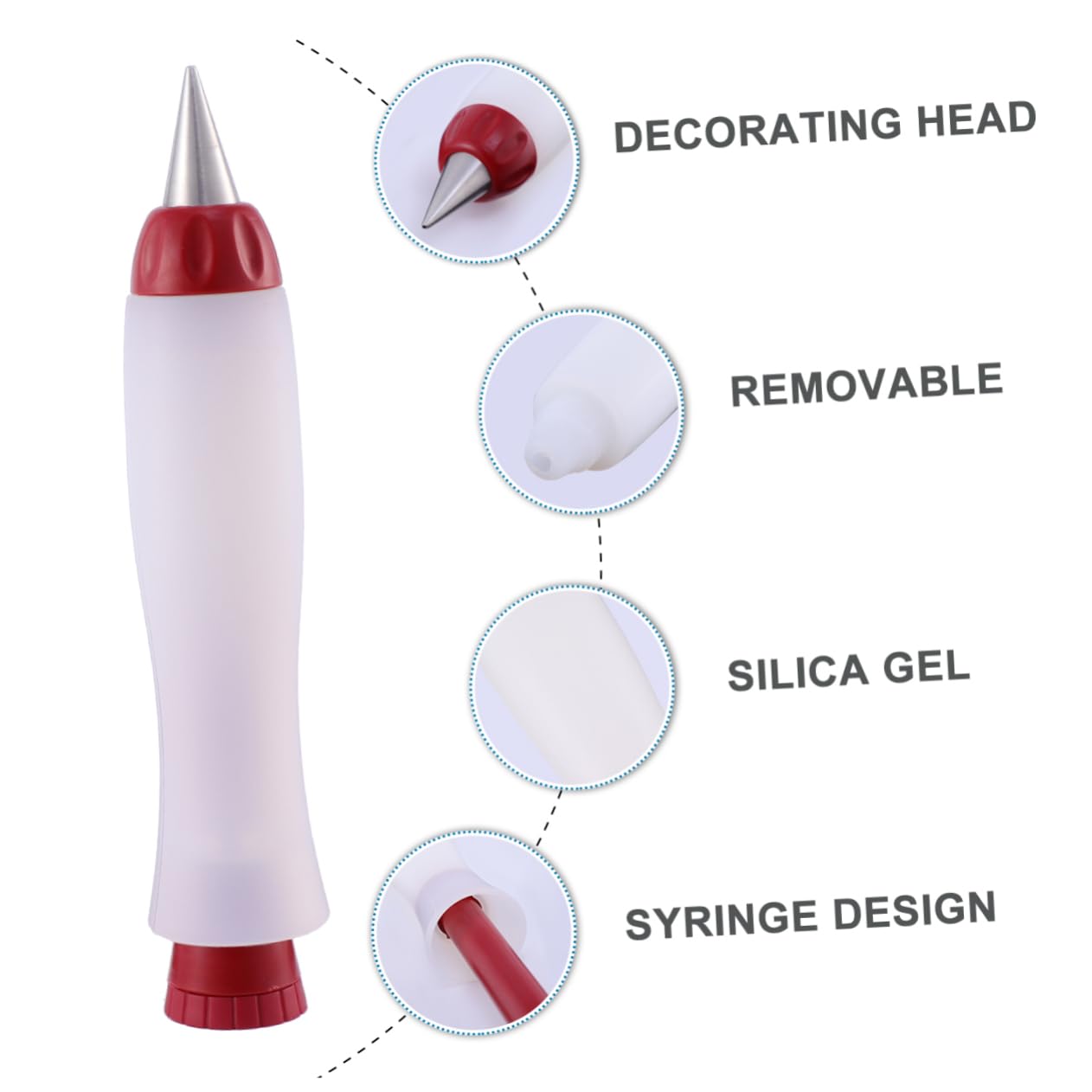 Alipis 4 Pièces Feutre Crème Outils De Fondant Artisanat Cookie Outils D'écriture De Gâteaux Outil à Gâteau Moule à Gâteau Fromage Trousse Épingles Étagère Stylo Chocolat Gel De Silice
