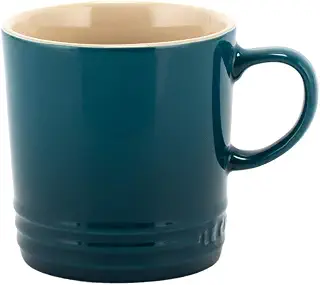 [ ル・クルーゼ ] Le Creuset マグカップ 350mL マグ ストーンウェア 70302356420002 ディープティール Taza Caneca/Mug Cup POLISHED CERAMIC Deep Teal 北欧 食器 プレゼント ギフト 新生活 [並行輸入品]