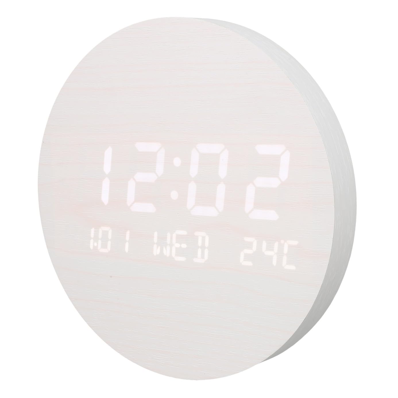 Horloge numérique bois Zerodeko réveil LED silencieux contre les pannes