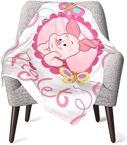 Piglet Baby Blanket Or Fluffy Blanket for Kids Unisex Throw Blanket for Crib Couch Chair Living Room Travel Super Soft Warm Kids Blanket-One Size