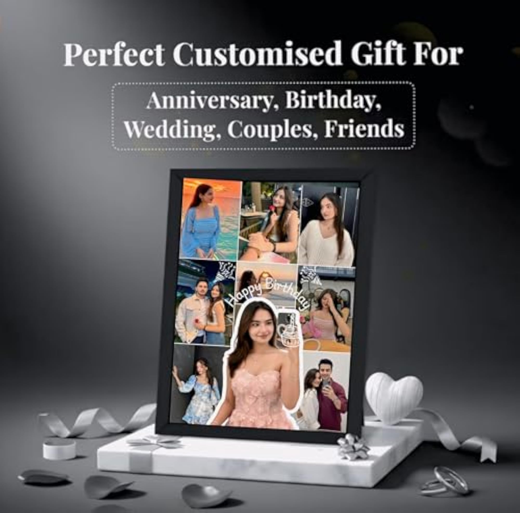 Personalized Multi-Photo Collage Frame, 9x12 Inch