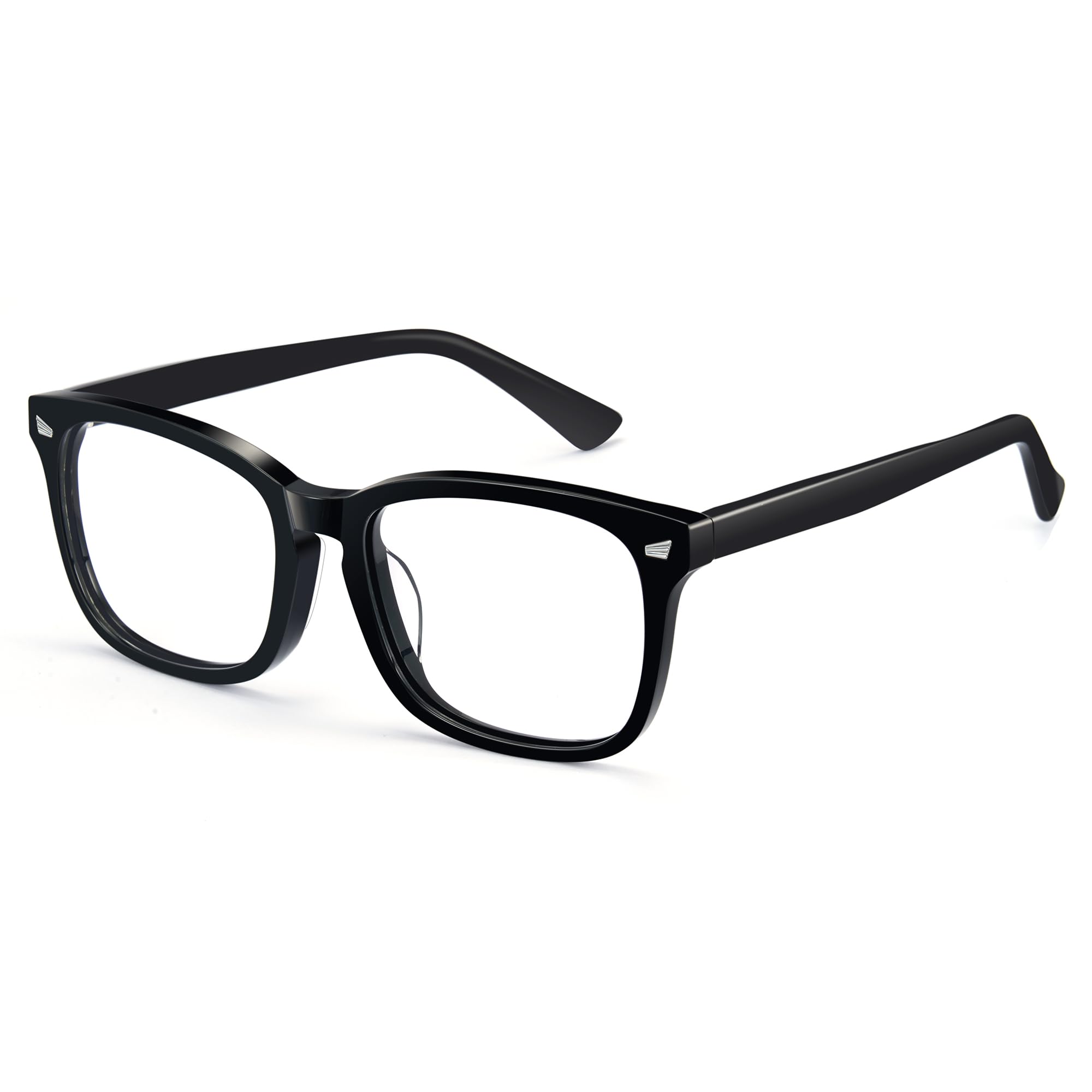 Cyxus Acetato Gafas de Luz Azul Hombre Mujere Montura Cuadrado A8082T01 | Reduce La Fatiga Visual,Protección UV,Estilo Retro, Ideal para el Trabajo de Oficina y La Vida Cotidiana