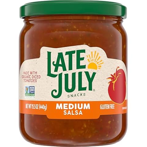 Late July Snacks Medium Salsa, 15.5 oz Jar Cover