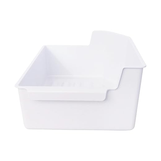 Kitchen Basics 101 240385201 Ice Cube Bucket Container Tray Storage Bin Compatible with Frigidaire Kenmore Electrolux 7240385201 AP2116228 891419, AH430380, EA430380, PS430380 (Refrigerator, Bin ONLY)