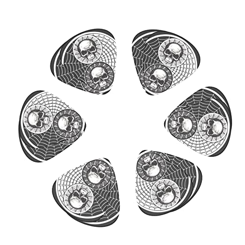 Lot de 12 médiators Yin-Yang en forme de crânes noirs et blancs pour guitare électrique et acoustique – Cadeau idéal pour les amateurs de guitare acoustique – Avec boîte - Les Beatles, Paul McCartney, John Lennon, RIngo Starr, George Harrison Lot de 12 médiators Yin-Yang en forme de crânes noirs et blancs pour guitare électrique et acoustique - Cadeau idéal pour les amateurs de guitare acoustique - Avec boîte – Image 3