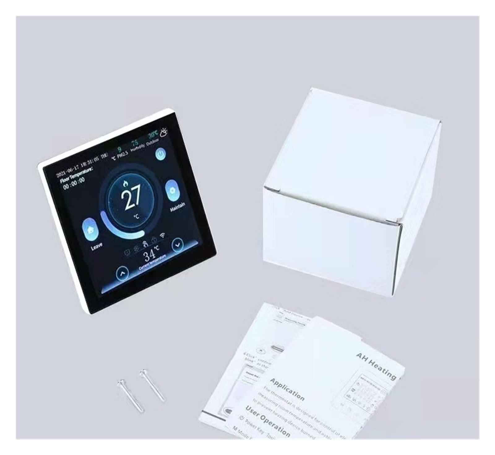 Czujnik termometru, LCD Kolor ekranu Tuya Smart Wifi Termostat elektryczny ogrzewanie podłogi/podłoga podłogowa/ogrzewanie ściany termostat ogrzewania kotła(Wit,ME160 16A)