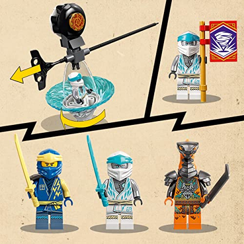 LEGO 71764 NINJAGO Ninja-Trainingszentrum mit Spinner-Spielzeug, Minifiguren Zane, Jay und Schlange, Meister des… – Bild 6