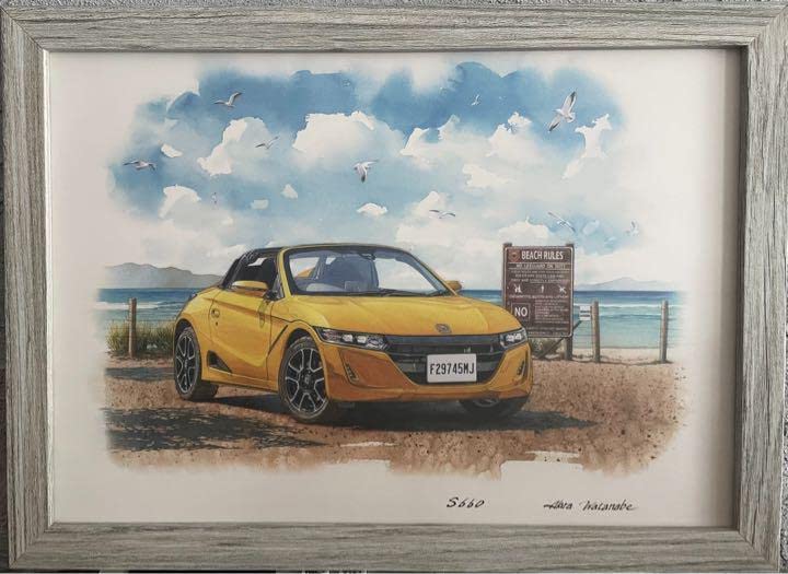 当時物!!! HONDA 広告/ポスター S660 Amazon.co.jp: ホンダ HONDA S660 インテリア アート プリント
