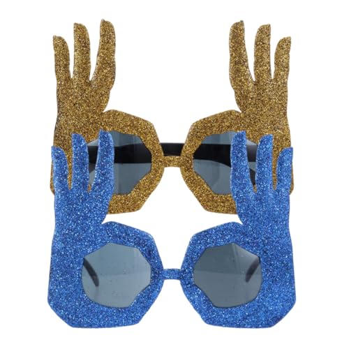 Didiseaon Funny Eyewear Gesture Halloween Glasses Cosplay Props Trendy Party Favors for Adults