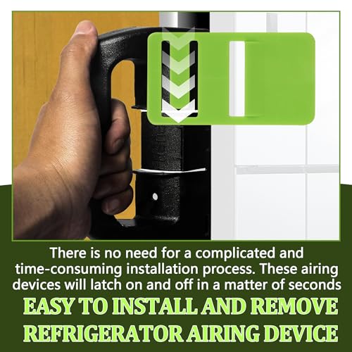 Image of TonGass (2-Pack, Green RV Refrigerator Airing Device Service Kit | Exact Replacement Door Prop Clips Compatible with Dometic Models DM26XX and DM28XX (6-8 Cubic feet Models)