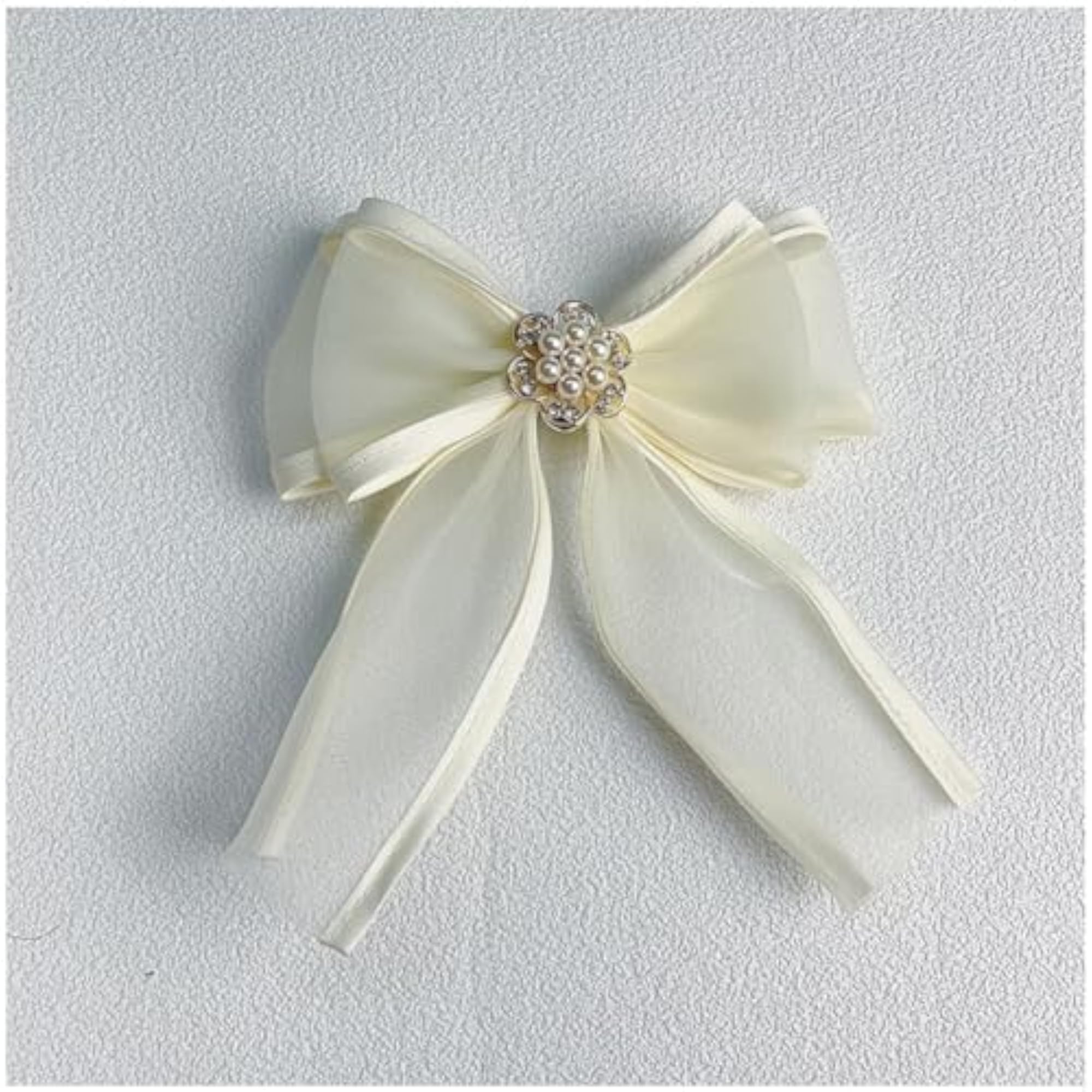 Gauze Ribbon Bow Tie Brooch, Fashionable Accessory