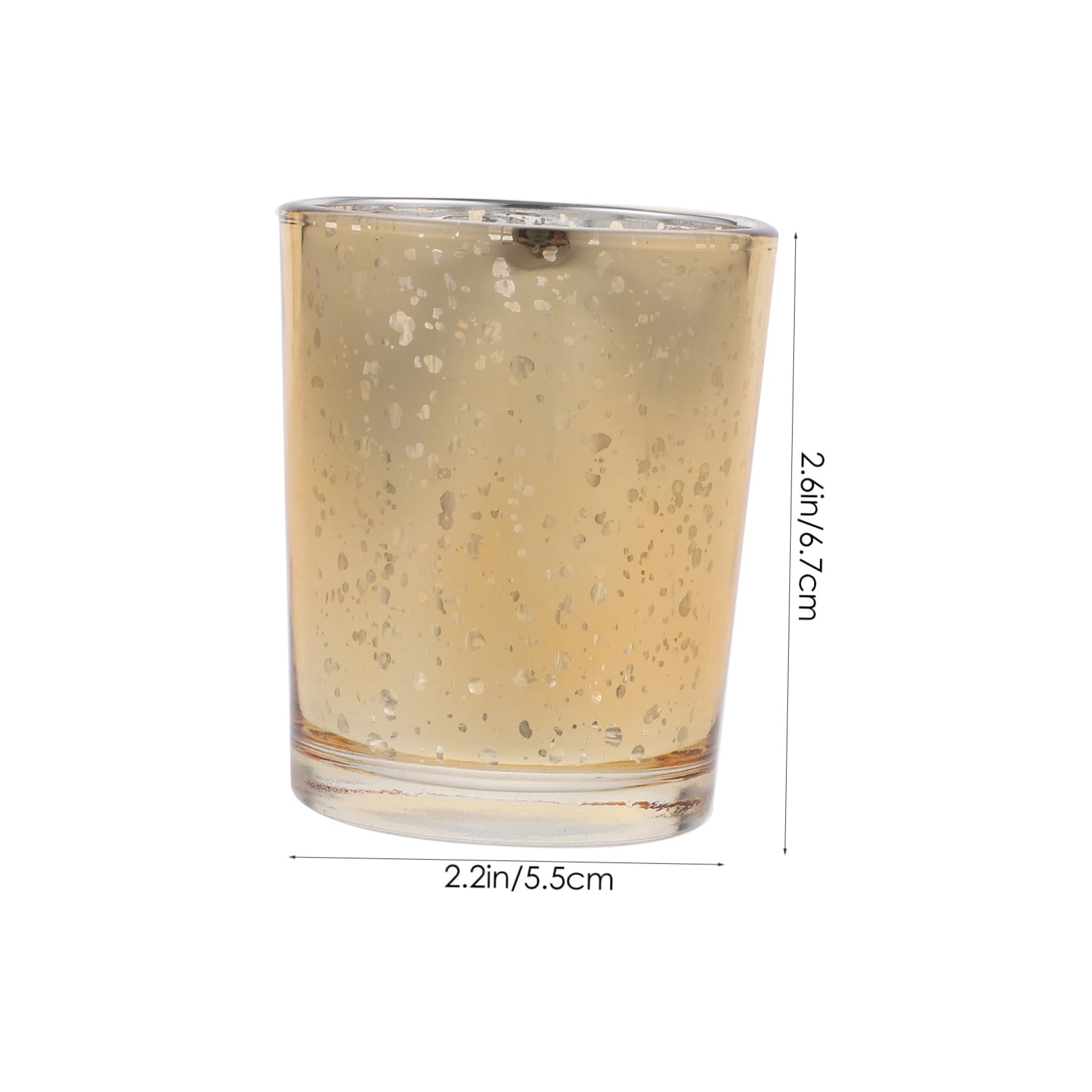 Kerzenhalter 12 Stück aus Glas für Teelichter, Gold