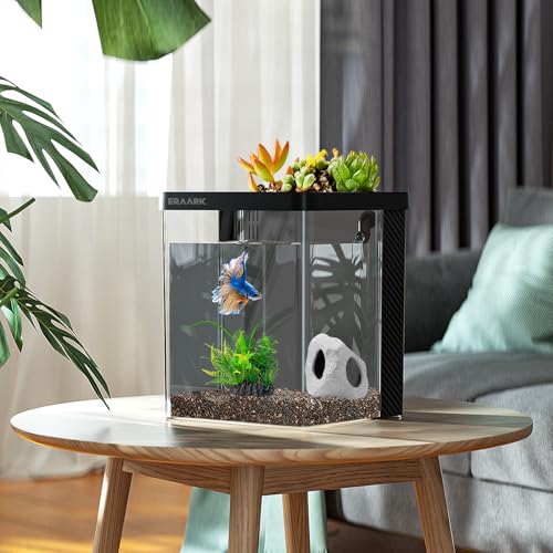 Eraark Aquarium Kit 1.5 Gallon Betta Fish Tank With Filter Led Light thumb #4