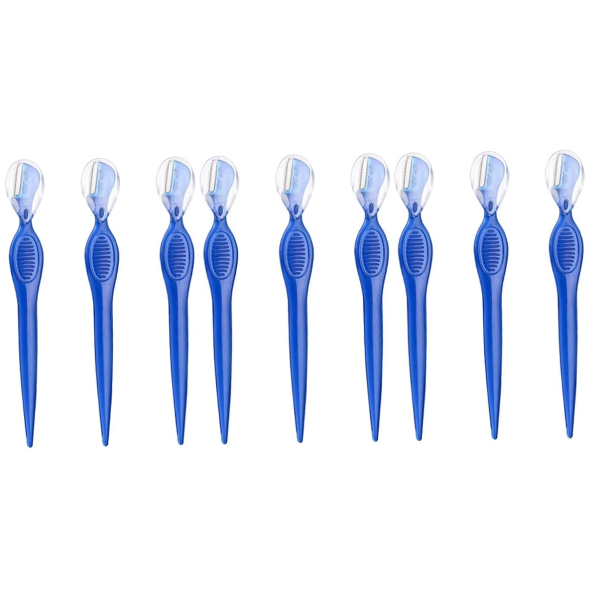 Mikinona 3sets Ergonomic Eyebrow Trimmers Eye Brow Razor Grooming Set Portable Beauty Tools Stainless Steel 3pcs*3