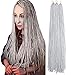 Mayloss Long Micro 3X Pre-Looped Synthetic Zizi Braids 10 Packs/Lot 28 Inch 50g/Pack 101# Color Thin Small Box Braid Crochet Twisted Hair Synthetic Kanekalon Braiding Hair Extension