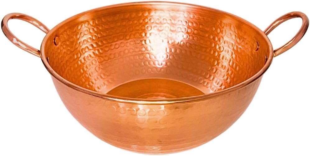 Tacho De Cobre Puro 20 Litros Com Alças de Cobre - imagem principal do produto