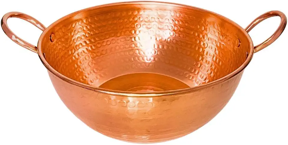 Tacho De Cobre Puro 20 Litros Com Alças de Cobre