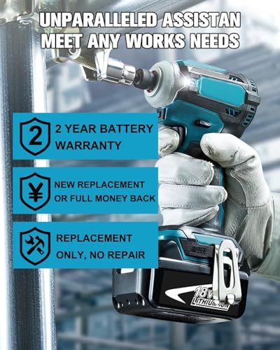 Image of 2Pack 6.0Ah 18V Bat Replacement for Makita 18V Battery with Dual Charger | Compatible with Makita 18V Battery Power Tools BL1860 BL1850 BL1840 BL1830