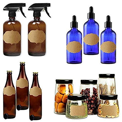 600 stuks kraftpapier etiketten stickers, handgemaakte baksticker zelfklevend etiket handgemaakte zelfklevende stickers… - Afbeelding 8