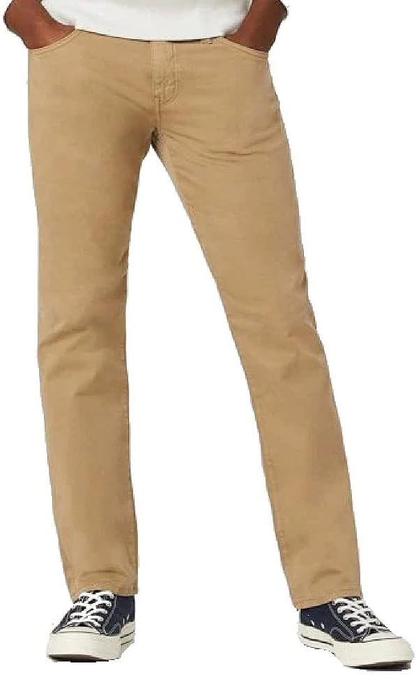 Mavi Zach Men's Straight Leg Pants, Regular Rise Twill Pants for Men, British Khaki Twill, Khaki Work Pants, 36 x 30