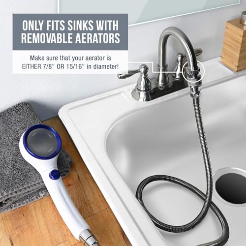 image for SmarterFresh Sink Hose Sprayer Attachment - Bathroom/ Kitchen Faucet E