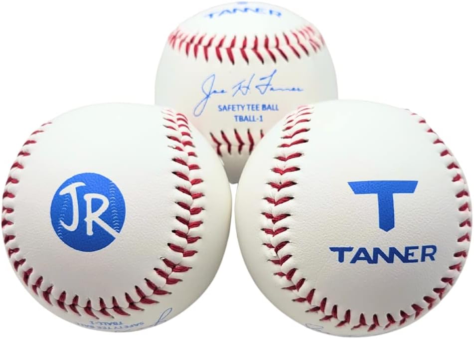 TANNERTEE Safety Tee Ball (T-Ball) Practice Balls | 1 Dozen w/Sponge Rubber Center
