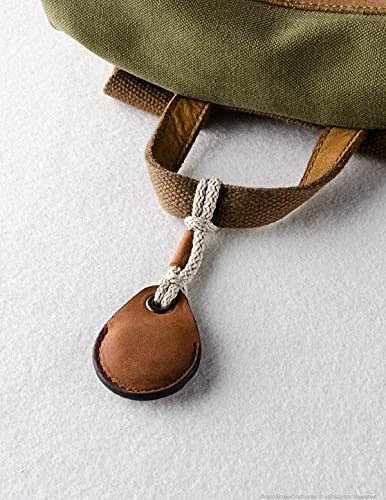 Leather Airtag Holder Case Keyfob Key Ring Classic Brown Vegetable Tanned Crazy Horse Leather Loop Handmade Bag Charm, Air Tag Cover, Pet, Bike, Luggage Gps Tracker, Vintage Keyring, Crazy Horse Craft #TOP4