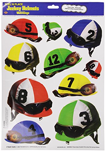 Jockey Helmets Peel 'N Place Party Accessory (1 count) (10/Sh)
