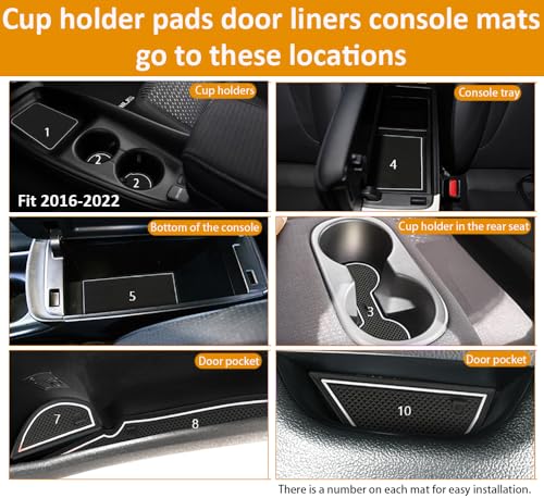 Insertos para portavasos Auovo para Toyota Prius 2016-2022 miniatura 4