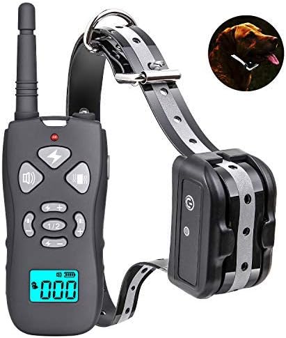 CANAVIS Dog Shock Collar with 1800Ft Remote, Waterproof Dog Training Collar, Rechargeable Electronic Collar with Vibration Tone Shock Modes, Adjustable Collar Strap for Small Medium Large Dog