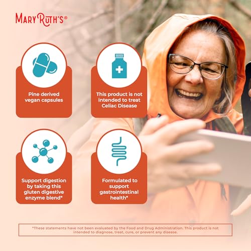 MaryRuth Organics Gluten Enzymes Capsules | Enzyme Supplement for Gut Health Support | Gluten Digestion | & Nutrient Absorption | Vegan | Gluten Free | 60 Count - Image 7