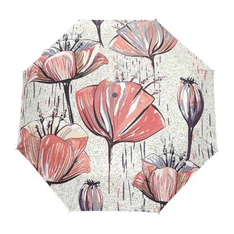 GAIREG Retro Tulips Travel Umbrella Cover