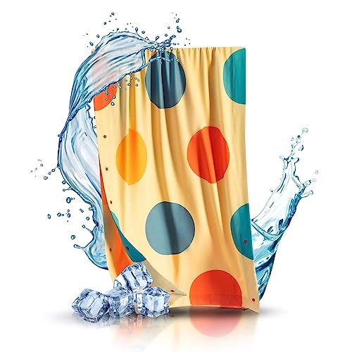 CULYA Kühlendes Strandtuch 200×100 cm aus Mikrofaser Schnelltrocknendes & Sandfreies Kühlhandtuch für Strand Reisen & Sport