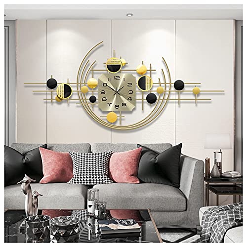 Montres murales artistiques silencieuses et sans tic-tac en métal