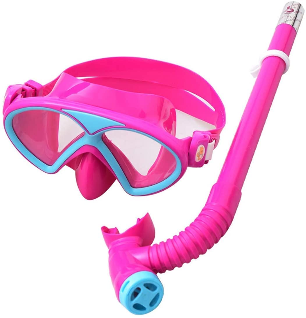WXFGR Full Face Snorkel Snorkel Set Kids Anti-Fog Scuba Diving Mask Children Swimming Goggles Snorkelling Gear with Breathing Tube for Boys and Girls 5-8 Years Old (Color : Pink) : Sports
