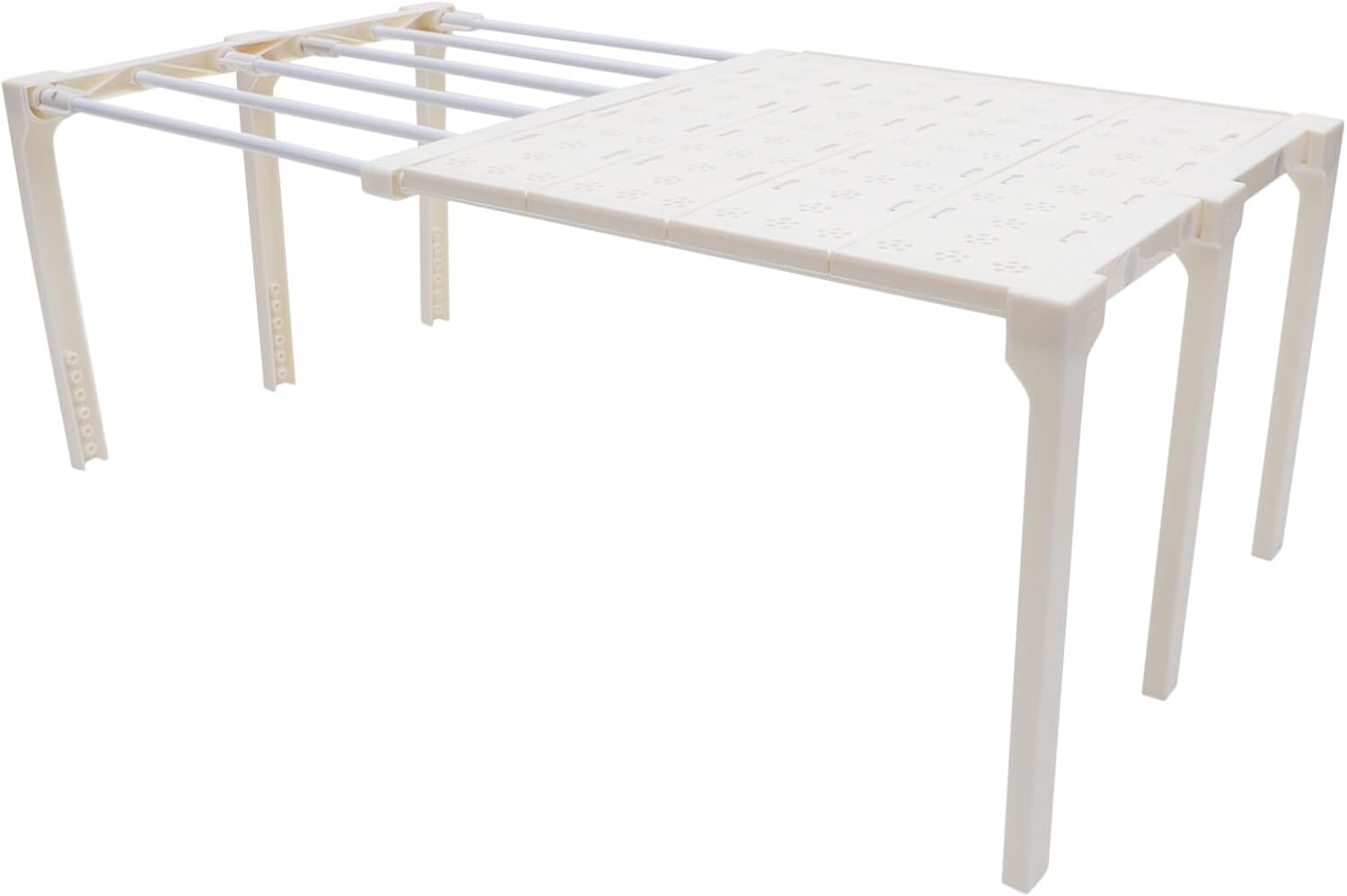 Cabilock Adjustable Storage Shelf Organizer Versatile Closet Rack for Kitchen Bathroom and Wardrobe and Material for Maximizing Space Narrow Areas