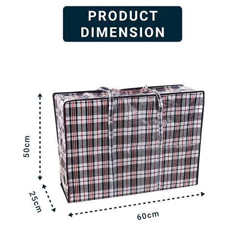 Zuvo Large Laundry Bags with Zip (5-Pack) - Waterproof, Durable, Reusable Storage Solution for Packing, Better than Moving Boxes, 60x50x25 cm - Image 3