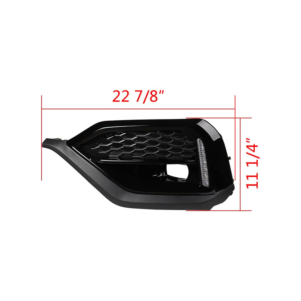 Astra Depot Pair LED DRL Daytime Running Light Switchback Turn Signal Lamp w/Foglight Bezel Compatible for 2022-2023 Subaru WRX H4510VC200 H4517VC200