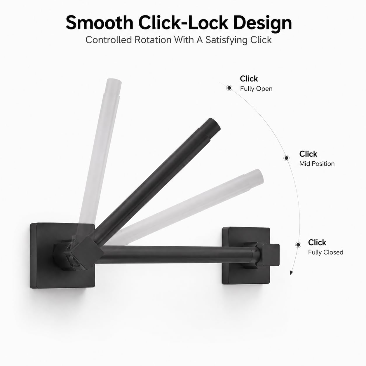 Matte Black Toilet Paper Holder Wall Mount, Bathroom Toilet Paper Holder for SUS 304 Stainless Steel, Double Post Pivoting Square Toilet Paper Roll Holder for Bathroom RV Paper Towels for TP — Amazon image 4