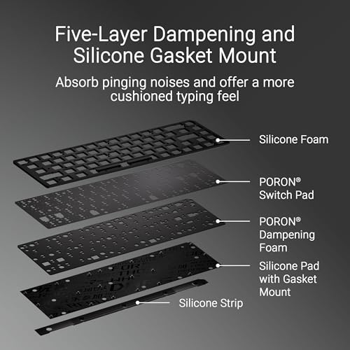 ROG Falchion Ace HFX 65% gaming keyboard with ROG HFX magnetic switches, rapid trigger toggle, 8000 Hz polling rate, three-layer dampening foam, silicone gasket mount, touch panel and protective cover - Image 6