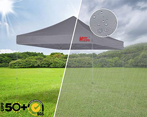 Image of MASTERCANOPY 10x10 Replacement Pop Up Canopy Top for Kingkong Frame Gray