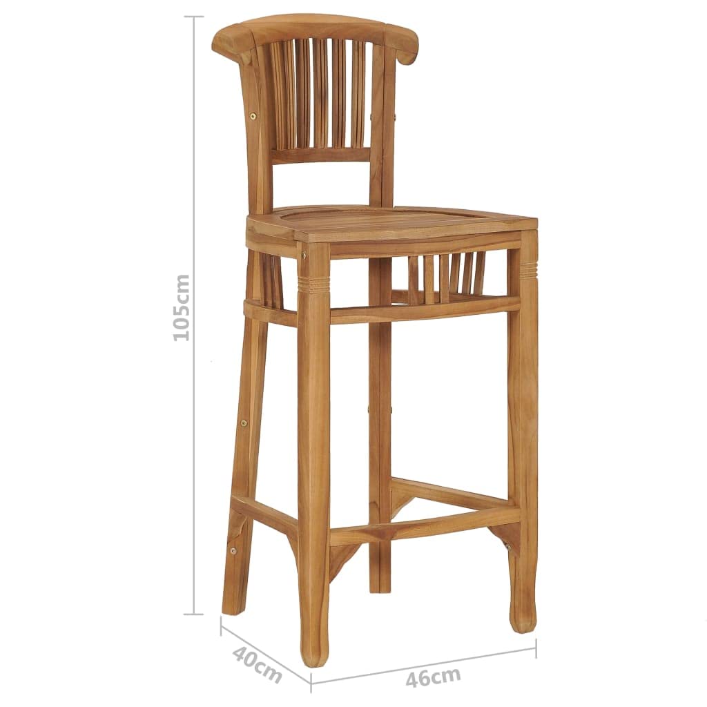 vidaXL Set Mesa y Sillas de Bar de Jardín 3 Piezas Conjunto Casa Exterior Comedor Aire Libre Asientos Sillones