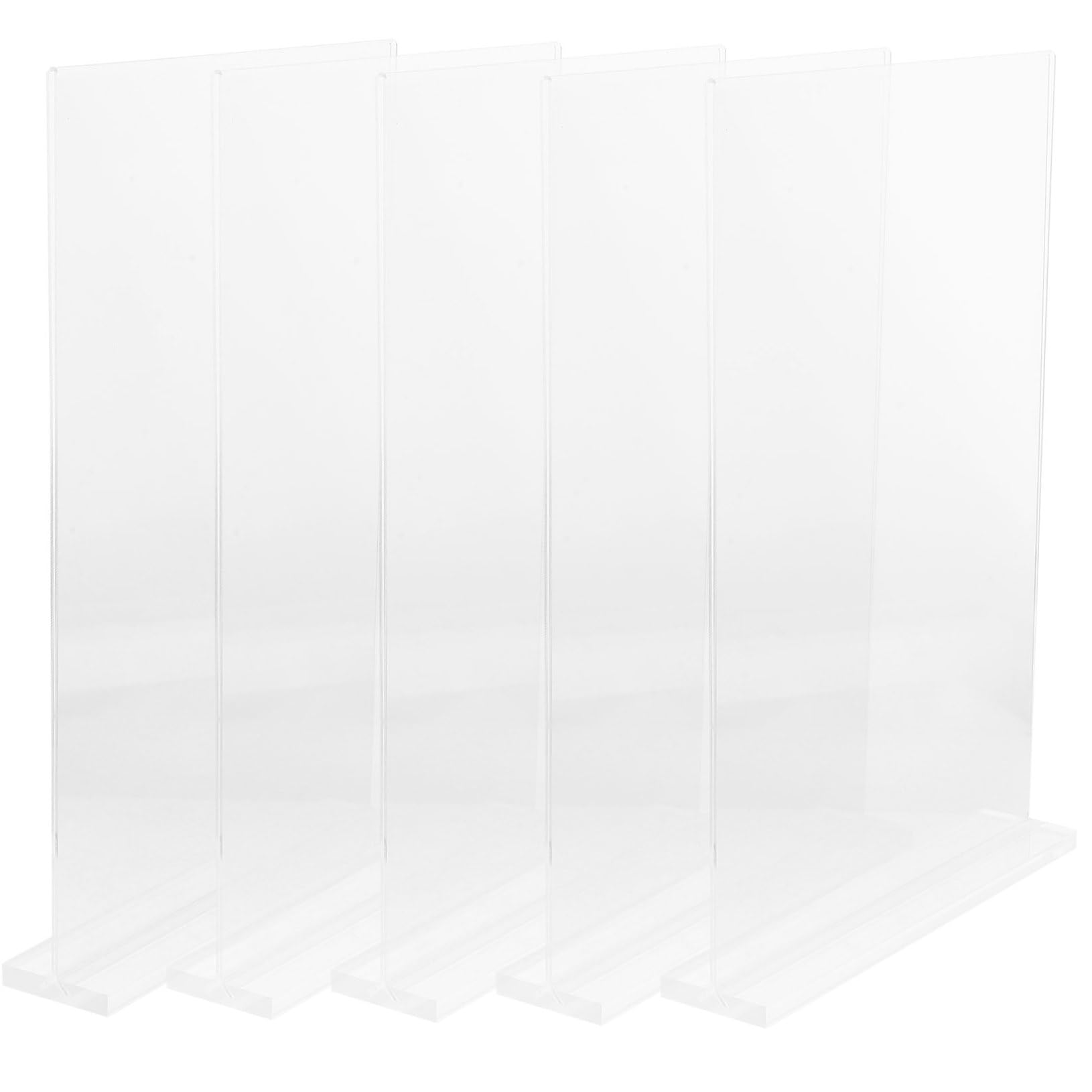Lurrose 5piezas Expositor Portamenús Transparente de Soporte para Letreros de Mesa para Restaurante y Oficina para Mostrar Menús y Carteles