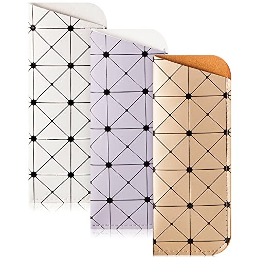 Image of TRIUMPH VISION 3 Pack Reading Glasses Pouch - Soft Eyeglasses Bag Portable Cloth Eyewear Case