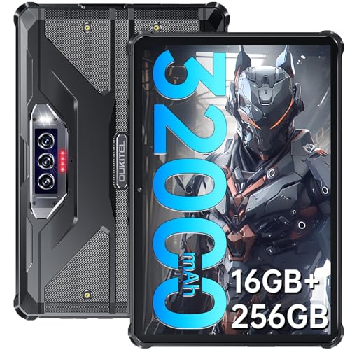 OUKITEL RT7 Rugged Tablet   32000mAh Batería, 16GB RAM+256GB ROM/1TB, 10.1 Pulgadas FHD+ IPS, Cámara 48MP+32MP, HDMI/4G Dual SIM/GPS/WiFi/5G/OTG