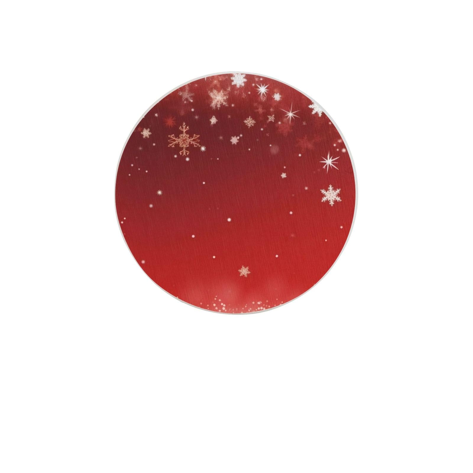 Christmas Absorbent Drink Coasters Diatomaceous Round Coaster 4 Inch Reusable Cup Coasters Set 4pc